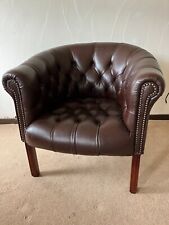 Chocolate brown chesterfield for sale  SUTTON COLDFIELD