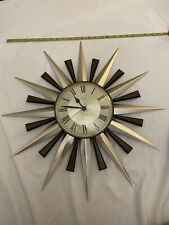 sunburst clock vintage for sale  WOLVERHAMPTON
