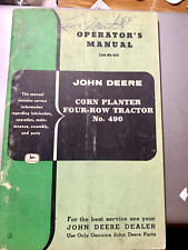 John Deere CORN PLANTER FOUR ROW TRACTOR NO 490  Operators Manual OM-B2-856 for sale  Arenzville