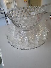 punch bowl glass cups w 12 for sale  Casa Grande