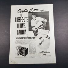 Imprimir Prest-O-Lite 1952 baterías de alto nivel utiliza menos agua Gordie Howe AD1-6 segunda mano  Embacar hacia Argentina