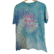Camiseta Faith Hope Love 1 Corinthians 13:13 Tie Dye L Christian comprar usado  Enviando para Brazil