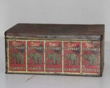 Vintage Antiguo Coleccionable Bears' Elephant Mark Cigarros Promoción Litho Lata comprar usado  Enviando para Brazil