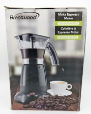  Máquina de café espresso Brentwood elétrica Moka Pot, 6 xícaras, caixa preta aberta comprar usado  Enviando para Brazil