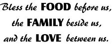 Adesivo de parede Bless The Food Family Love Between Us cozinha sala de jantar mesa oração, usado comprar usado  Enviando para Brazil