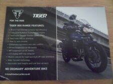 Folheto de vendas de motocicletas Triumph Tiger 800 Range 2016, usado comprar usado  Enviando para Brazil