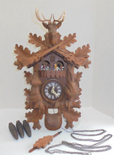 Vintage Hunter Cuckoo Clock Bachmaier & Klemmer  Octoberfest Dancers Blue Danube for sale  Shipping to South Africa