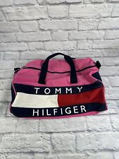 Bolsa de viagem vintage Tommy Hilfiger bandeira de academia soletrar bloco de cores anos 90 rosa comprar usado  Enviando para Brazil