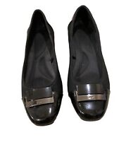 Anne Klein Inflex Cuero Zapatos Planos Tacón Vestido/Informal EE. UU. 9.5 Logotipo Plata segunda mano  Embacar hacia Argentina