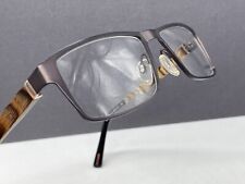 Davidoff Glasses Men's Grey Wood Underwired Brown Rectangular Full Edge 93043 NP: €315, used for sale  Shipping to South Africa