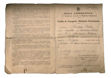 1943 foglio congedo usato  Bologna
