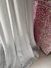 7.8FT DESIGNER FRENCH PLEATED GREY STRIPE TICKING CURTAINS TWO PAIRS AVAILABLE!, used for sale  Shipping to South Africa