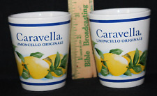 2 tazas de licor italiano de cerámica original de limoncello 3 1/8"-SU segunda mano  Embacar hacia Argentina