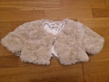 Girls cream faux for sale  LUTON