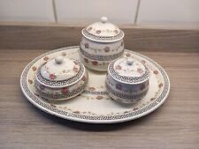 Vintage China Dressing Table Set, Tray, Trinket Pots Floral Cottage Charm for sale  Shipping to South Africa