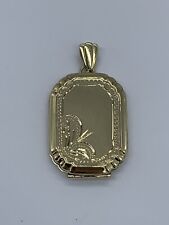 9ct Yellow Solid Gold Fancy Locket Pendant Holds 2 Pictures  for sale  LONDON