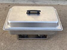 Stainless CHAFING DISH w/ Foldable Frame ,  Cover Lid & 2  Fuel Holders, used for sale  Shipping to South Africa