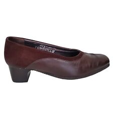 Sapatos femininos Mephisto salto baixo tamanho 7,5M couro marrom escuro camurça comprar usado  Enviando para Brazil