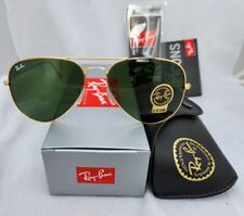 Gafas de sol Ray-Ban RB3025 Aviator clásico marco dorado lentes verdes 58 mm unisex segunda mano  Embacar hacia Mexico