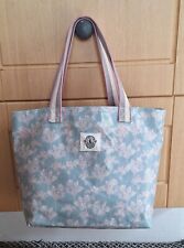 * KIRSIE ALLSOPP * WIPE CLEAN OILCLOTH TOTE BAG (DUCK EGG BLUE ~ DITSY DESIGN) for sale  Shipping to South Africa