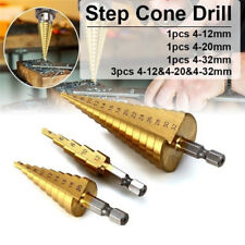Large HSS Steel Step Cone Drill Titanium Bit Set Hole Cutter 4-12/20/32SEGN gebraucht kaufen  Versand nach Switzerland