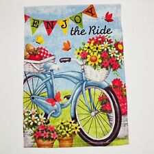 Bandeira de jardim floral verão 12x18" bicicleta bicicleta dupla face aproveite o passeio comprar usado  Enviando para Brazil