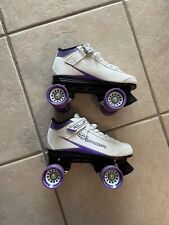 Nuevos patines para mujer Roller Derby Viper M-4 cuádruple U724W blanco/púrpura talla 7 segunda mano  Embacar hacia Argentina