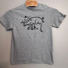 Używany, DOM Art Nah Cat Grafika Szary T-shirt Medium Grumpy Salty na sprzedaż  Wysyłka do Poland