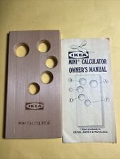 Usado, Mini calculadora de madeira IKEA vintage 1981 item de paródia mordaça com instruções RARO comprar usado  Enviando para Brazil