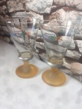 FRIENDS TV SERIES WINE COCKTAIL DRINKING GLASS X2 RARE 1999 WARNER BROS , used for sale  TIPTON