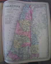 SÚPER RARO Estampado de 149 años - Un Nuevo Mapa de Palestina o Tierra Santa, 1875,  segunda mano  Embacar hacia Argentina