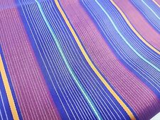 Usado, Tecido de seda para costura listra azul-petróleo violeta, borgonha, dourado 44x114" vintage comprar usado  Enviando para Brazil