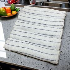 5x White Blue Kitchen Tea Towels Multipurpose House Cleaning Dry for sale  Shipping to South Africa