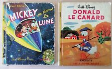 Occasion, Lot 2 Livres Walt Disney Donald / Mickey Va Dans La lune- Albums Roses Hachette  d'occasion  Bapaume
