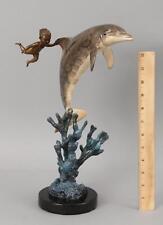 bronze dolphin statue for sale  Cumberland