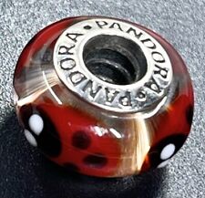 Pandora Sterling 925 LADYBIRD Ladybug Red Murano Glass Clear Charm Bead (781) for sale  Shipping to South Africa