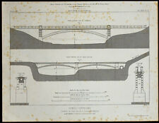 1865 - Puentes Sifones De Argelia - Arquitectura - Chlef - Grabado Antigua segunda mano  Embacar hacia Argentina