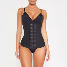 Ex PrettyLittleThing Black Mesh Eyelet Waist Trainer Size S M L for sale  Shipping to South Africa