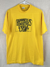 Camiseta para hombre 1982 HAPPINESS IS POSITIVE CASH FLOW puntada única talla XL 46-48 segunda mano  Embacar hacia Argentina