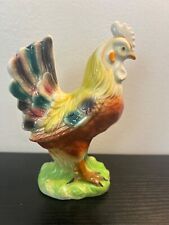 Usado, Estatuilla de gallo vintage japonesa de cerámica pintada a mano segunda mano  Embacar hacia Argentina