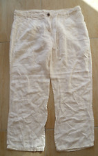 primark white linen trousers for sale  LEICESTER