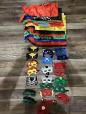Party Supplies Super Hero Capes Masks Kids Costumes Halloween Dress Up 12 capes for sale  Shipping to South Africa