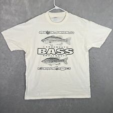 Camiseta masculina branca A1 vintage anos 90 boca grande robalo boca pequena pesca adulto GG comprar usado  Enviando para Brazil