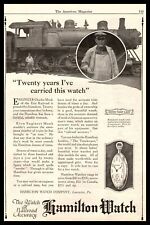 Relógio Hamilton 1922 trem engenheiro foto de Charles Monk Erie Railroad impressão anúncio comprar usado  Enviando para Brazil