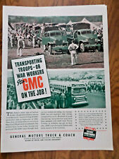 1942 GMC Truck Coach Ad WW 2 1942 Clicquot Club Ginger Ale Ad Kids Playing War, used for sale  Shipping to United Kingdom