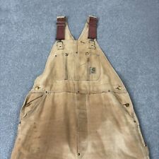 Used, Carhartt Dungarees Adult 40x32 Tan Overalls Bib Double Knee Workwear Mens for sale  Shipping to South Africa
