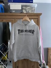 Thrasher hoodie grey for sale  RUSHDEN