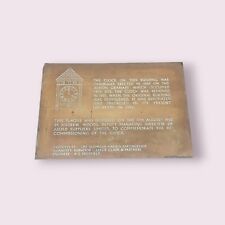 Brass bronze plaque for sale  HUNTINGDON