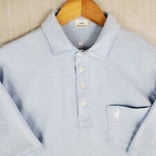 Camisa polo masculina JOHNNIE-O tamanho médio algodão/elastano azul corante espacial golfe macia, usado comprar usado  Enviando para Brazil