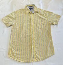 Tommy Hilfiger Camisa Adulto Grande Amarelo Azul Listrado botão para cima Casual Masculina comprar usado  Enviando para Brazil